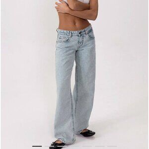 Motel Rocks W28 L32 Low Rise Parallel Jeans Light Wash